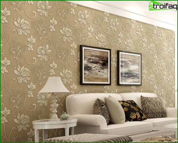 Photo of non-woven wallpaper in the interior - 3