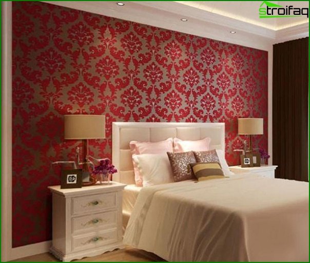 Non-woven wallpaper in the bedroom - 6