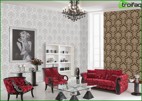 Non-woven wallpaper for the living room - 3