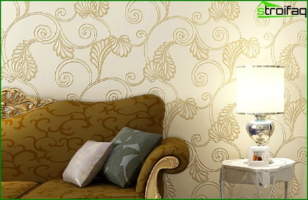 Non-woven wallpaper for the living room - 4