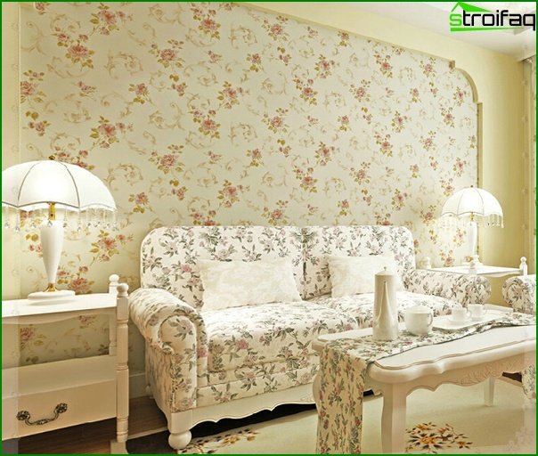 Non-woven wallpaper for the living room - 6