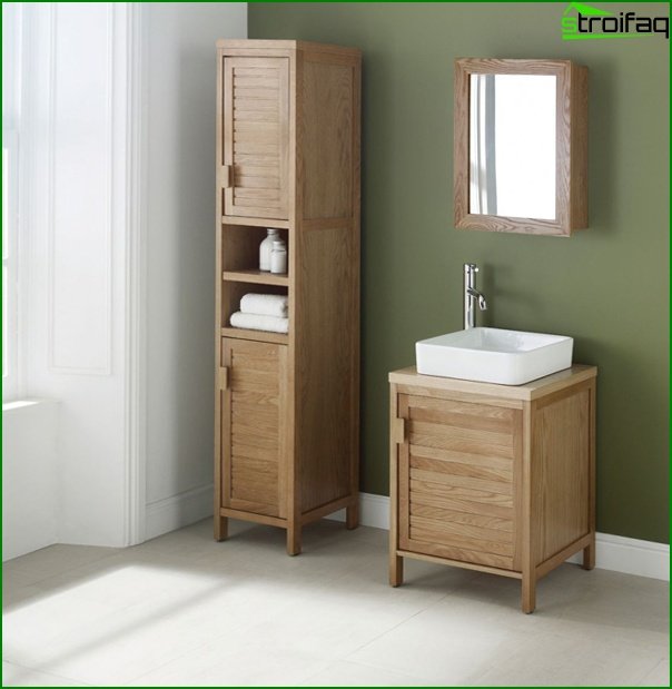 Træ badeværelse møbler - 1