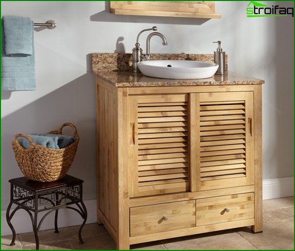Træ badeværelse møbler - 3