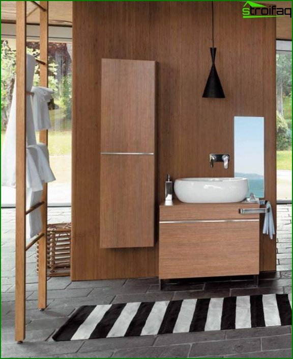 Træ badeværelse møbler - 5