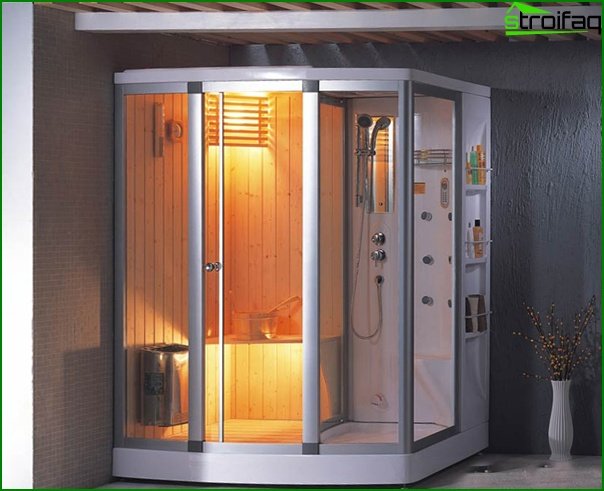 Shower cabin with sauna - 3