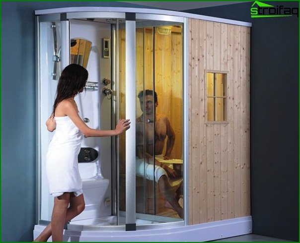 Shower cabin with sauna - 4