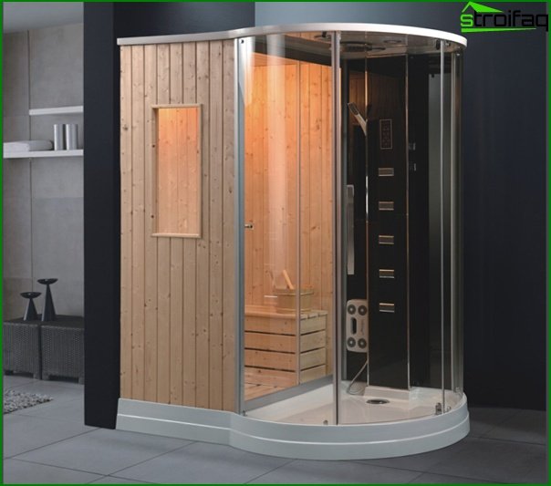 Shower cabin with sauna - 5