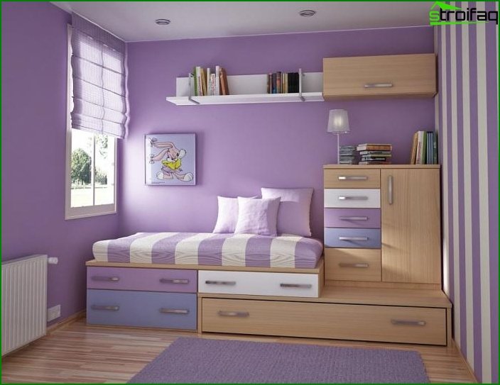 design of a studio apartment for a family with a child 3