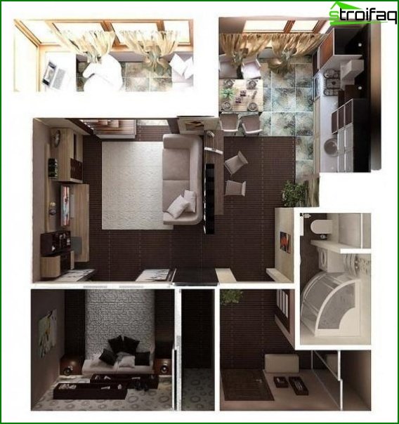 design project of a studio apartment 4