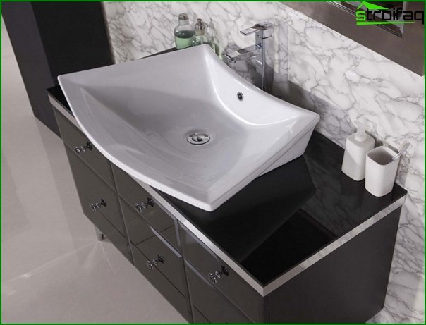 Sink with a curbstone - 5