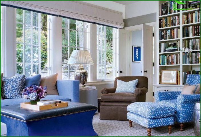 Hue Air Blue v designu obývacího pokoje 3