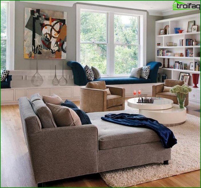 Shade of Warm Taupe in the interior of the living room 1