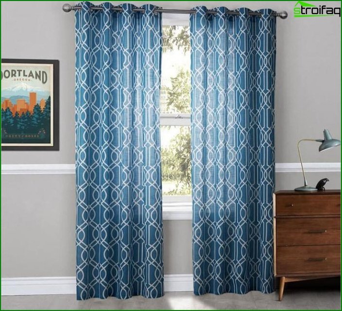 Curtains with geometric print 1