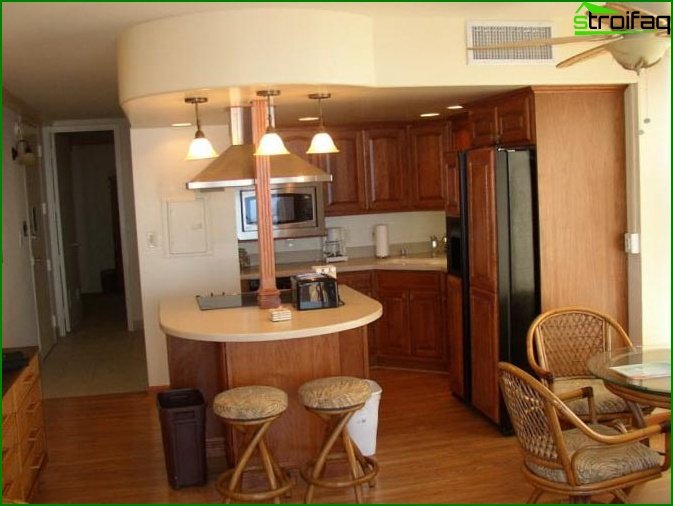 Kitchen in a studio apartment 3