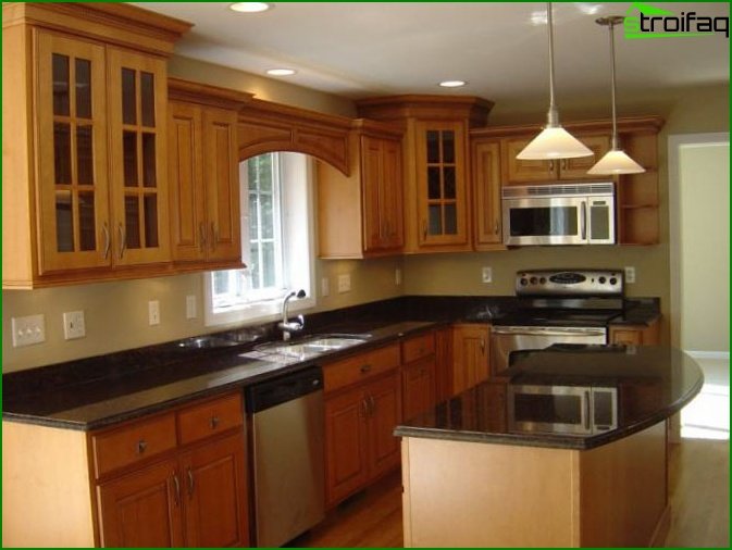 Kitchen in one-room apartment 7