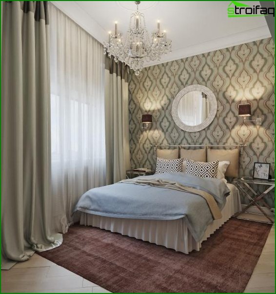 Designfoto af et lille soveværelse