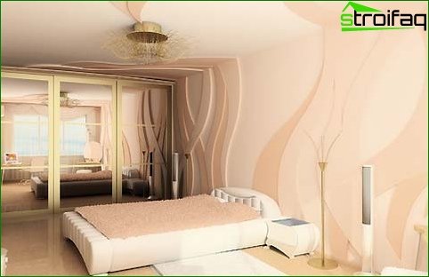 Liquid wallpaper in the living room and bedroom 6