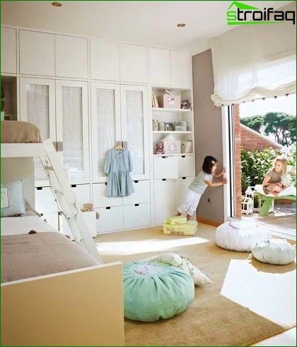 ? Design of a large nursery 18 sq.m 3