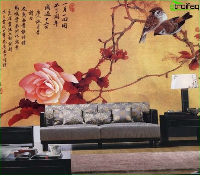 Oriental style wallpaper