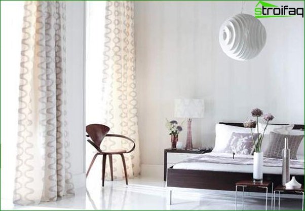 Foto záclony v obývacím pokoji ve stylu minimalismu