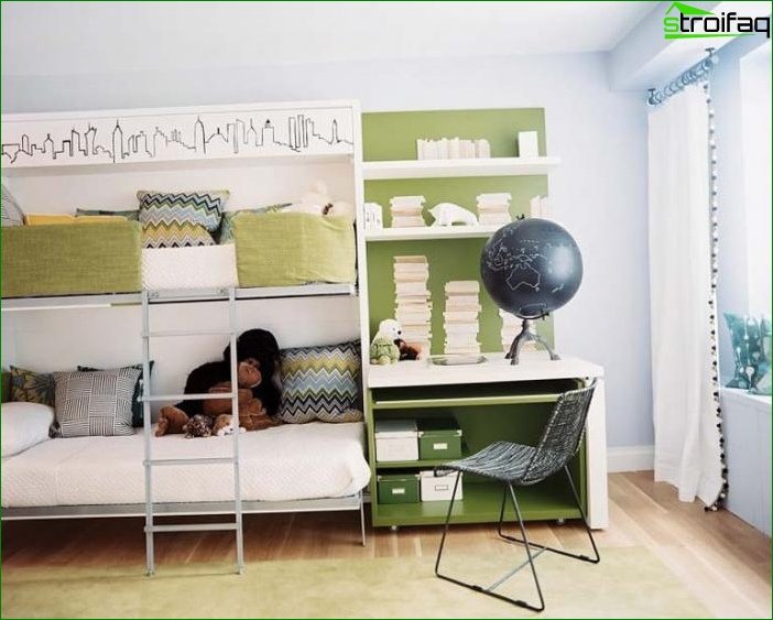 Как да подредите легла в детската стая 4