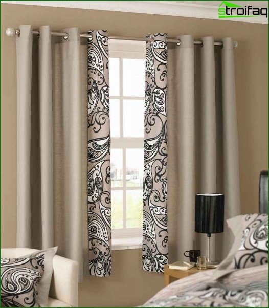 Photo curtains for the bedroom in the Art Deco style