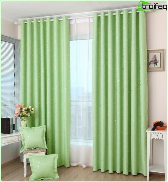 Green curtains