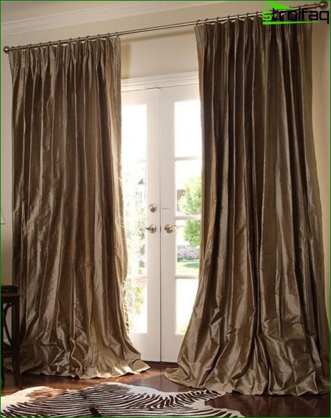 Brown curtains