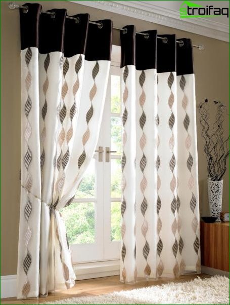 Photo curtains in the bedroom