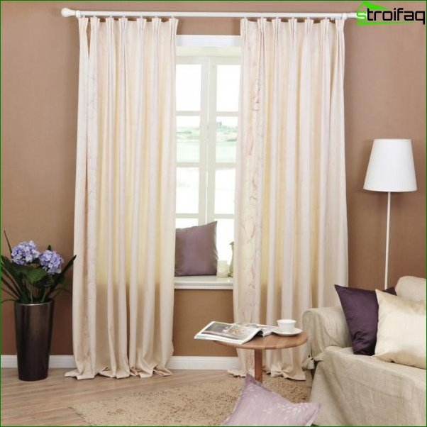 Photo curtains in the bedroom