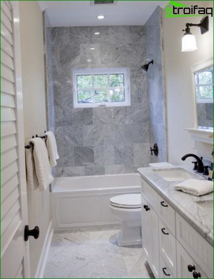 Spacious bathroom with toilet