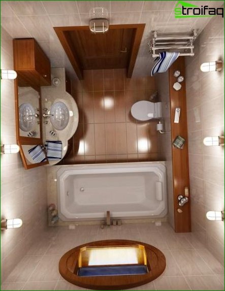 Progetto di interior design per un bagno combinato