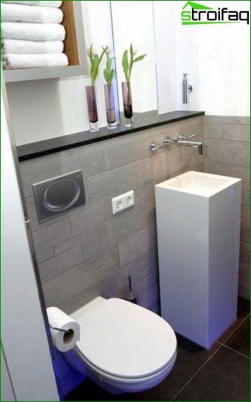 The design of the toilet is 1.5 square meters. m 2