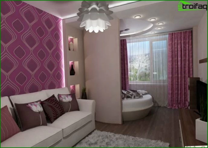 Bedroom combined with a balcony or loggia - photo