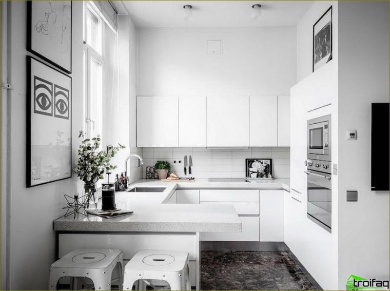 Hvide køkkener: 100 nye ideer - de bedste fotos