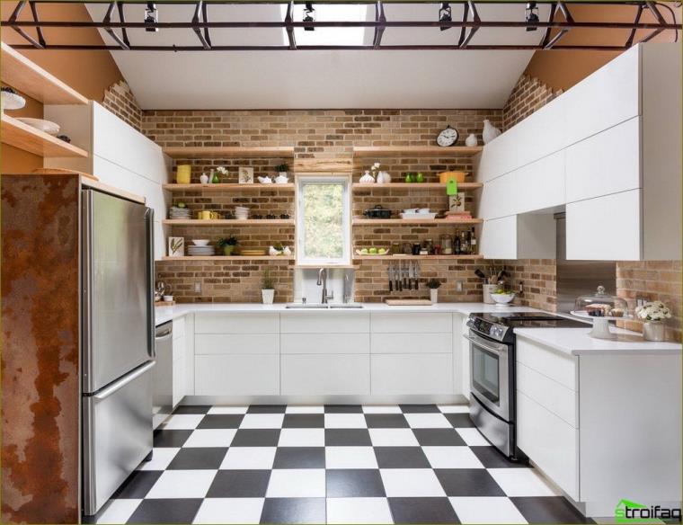 Design kuchyně - fotografie s lednicí