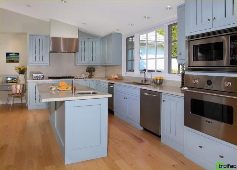 blue kitchen photo