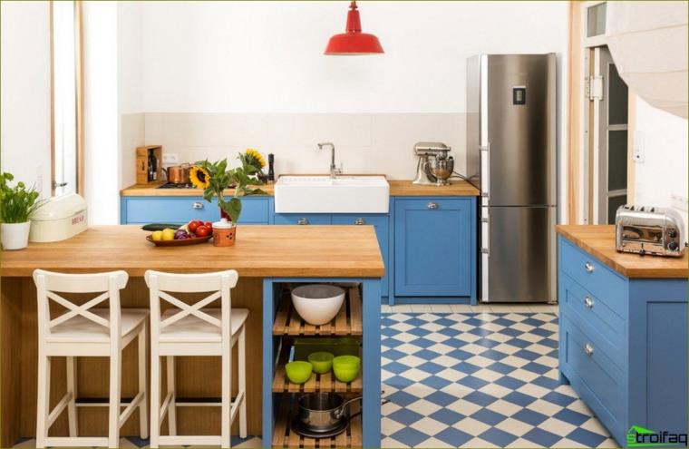 modrá kuchyně fotografie