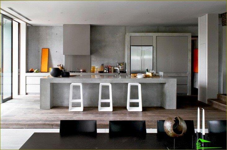 Walls in the kitchen. Photo